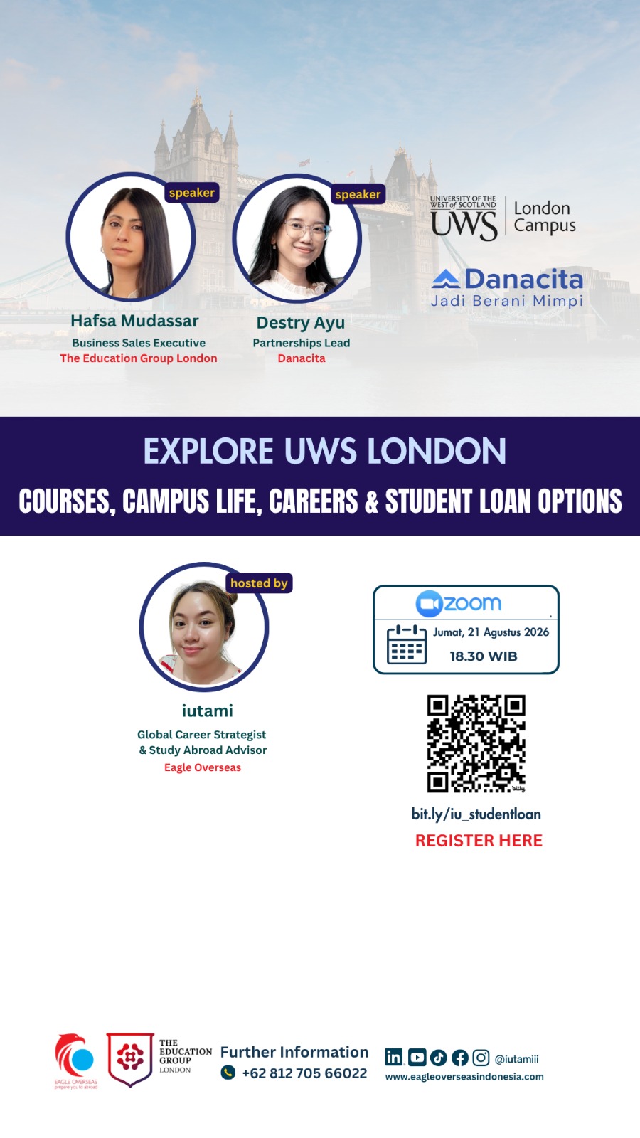 Explore UWS London — courses, campus life, careers and student loan options webinar